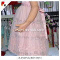 JannyBB pink satin lovely lace toddler dress